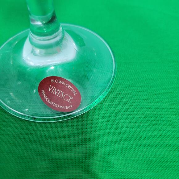 Vintage Hand Blown Crystal Wine Glasses With Hand Painted Grapevine Design 22326 - Picture 7 of 8